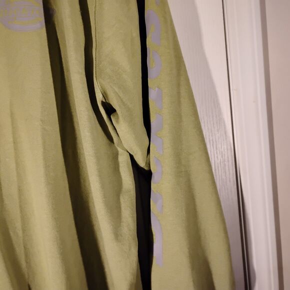 Dickies tshirt mens XLT XL XLarge TALL green graphic tee long sleeve work - Picture 4 of 11